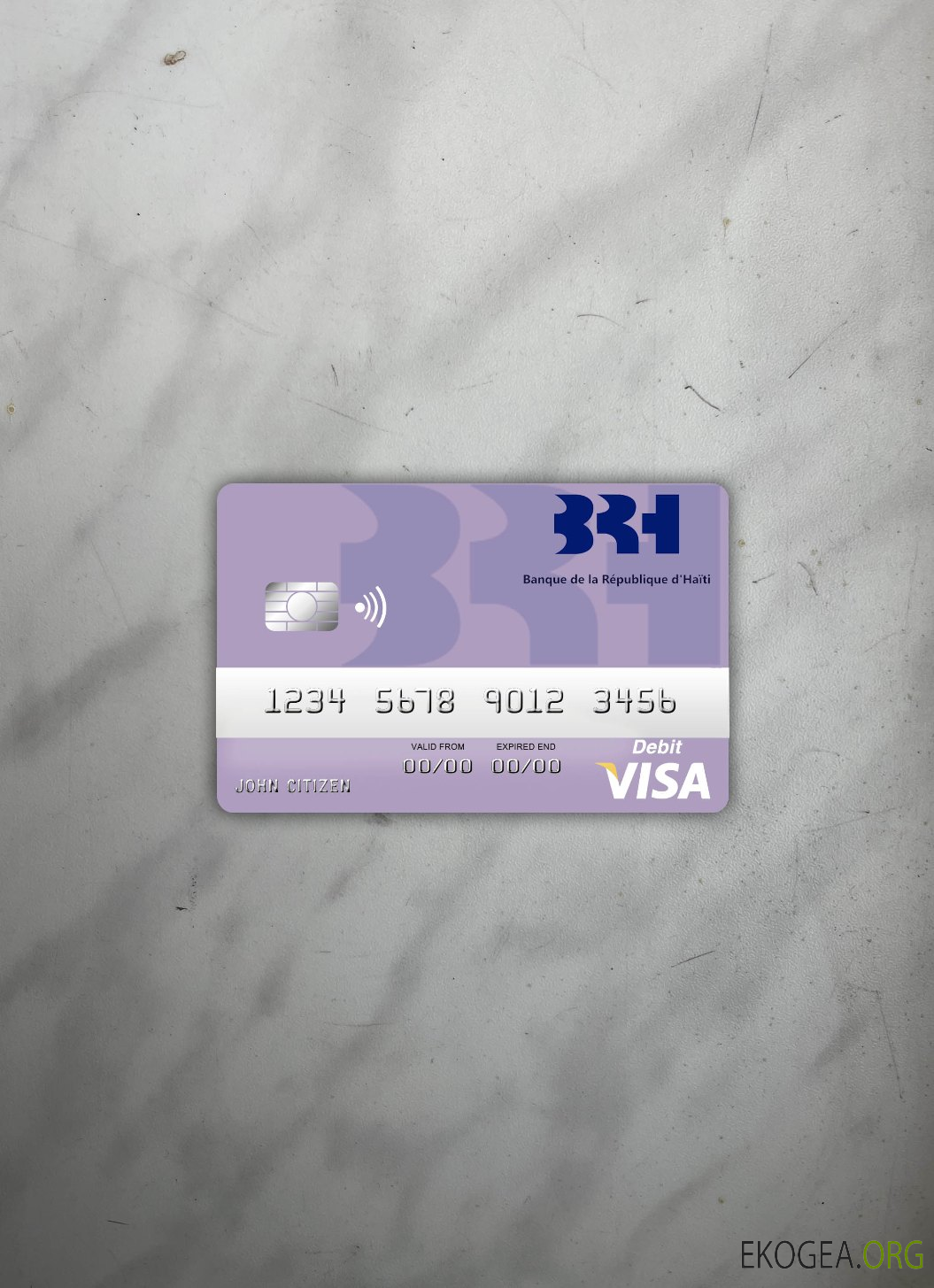 Haïti BRH Bank carte de débit visa photolook , avant
